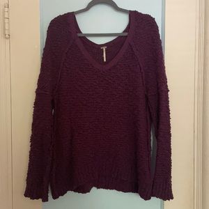 Free People Purple Knit Sweater. Size Small.